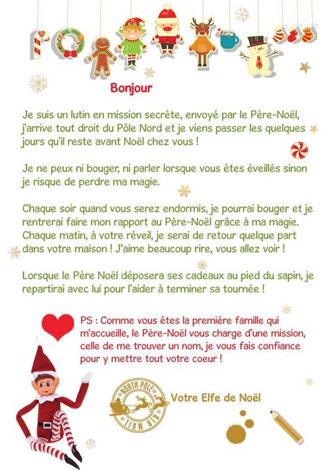 Lettre arrivée lutin farceur du père Noel elfie Lutins farceurs