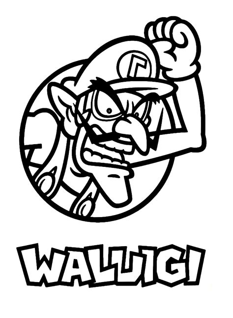 Waluigi Super Mario Coloring Pages Waluigi Coloring Pages Páginas