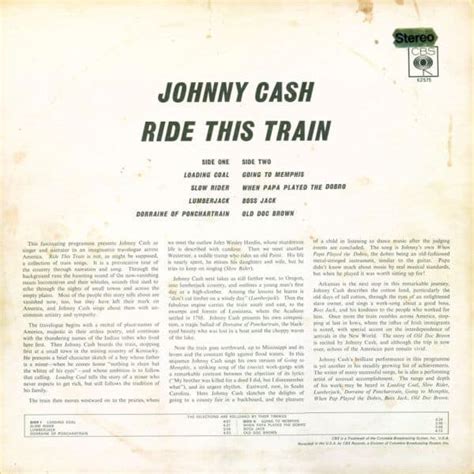 Johnny Cash Ride This Train Vinyl Pussycat Records