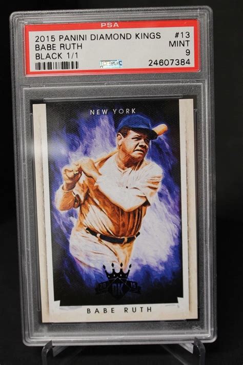 Babe Ruth Panini Diamond Kings Black True Psa Mint Yankees