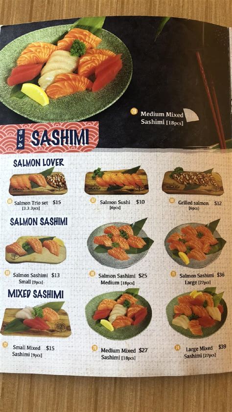 Menu At Sushi House Restaurant Wahroonga