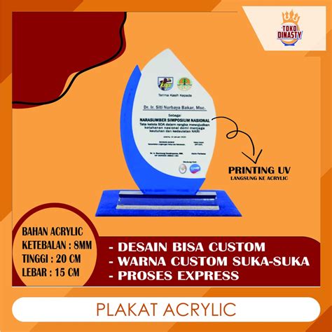 Jual PLAKAT AKRILIK MURAH CUSTOM PLAKAT PIALA AKRILIK TROPHY AKRILIK