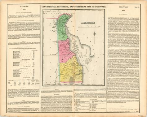 Geographical, Statistical, and Historical Map of Delaware - Curtis ...