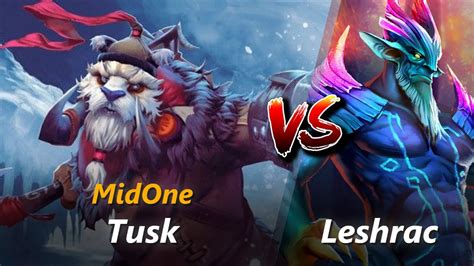 MidOne Mid Tusk Vs Leshrac First 10 Minutes YouTube