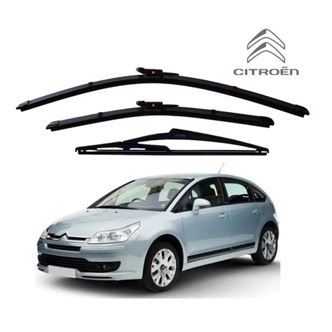 Kit Palheta Limpador Parabrisa Dianteiro Traseiro Citroen C4 Hatch