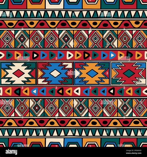 Tribal Ethnic Background Vector Seamless Pattern Design For Background