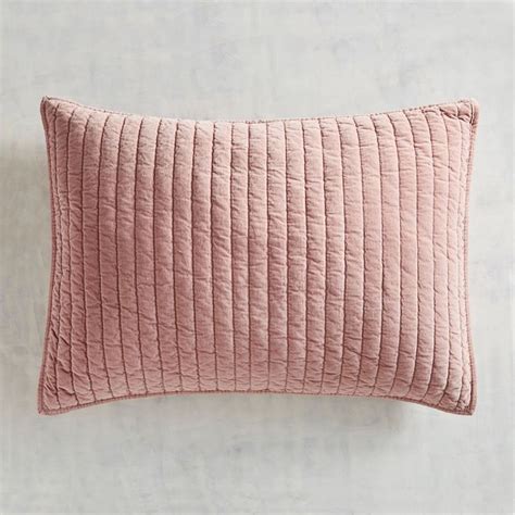 Atwood Velvet Blush Standard Pillow Sham Pillows Standard Pillow