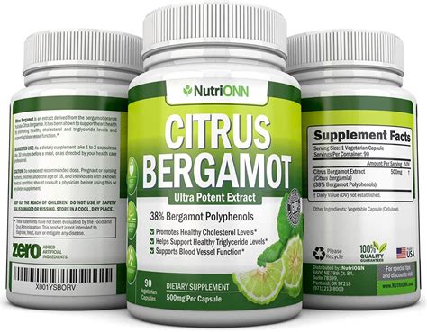 Natural Citrus Bergamot Extract 500mg 90 Veg Capsules 38