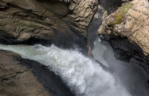 Premium Photo View Waterfall Trummelbach Fall In Mountains Valley Of