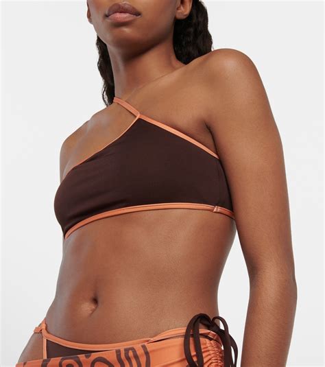 Le Haut De Maillot Maio Bikini Top In Brown Jacquemus Mytheresa