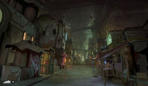 ArtStation - Arcane - Background painting | Steampunk city, Steampunk ...