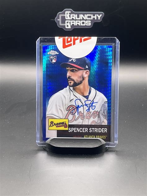 Spencer Strider Topps Chrome Platinum Anniversary Auto Blue Prism