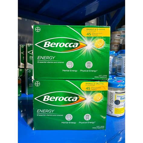 Berocca Energy Vitamin B C Mango Orange Flavour Effervescent