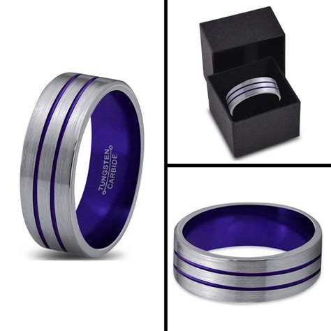 Chroma Color Collection Tungsten Wedding Band Ring 6mm For Men Women P