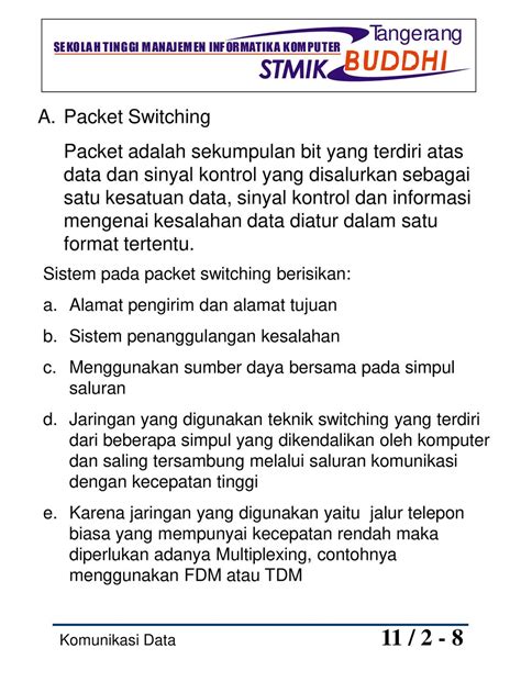 Swtching Switching Adalah Komponen Komunikasi Data Yang Berfungsi