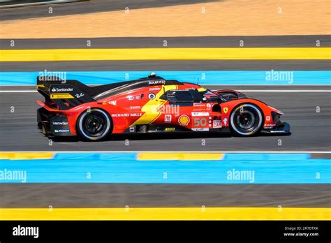 The Ferrari 499p Hypercar Race Car No 50 From The Af Corse Team On