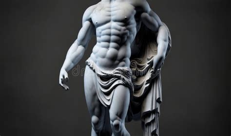 Estatua De M Rmol Del Cuerpo De Un Antiguo Dios Griego Zeus Sobre Fondo