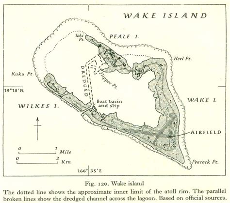 Large Detailed Old Map Of Wake Atoll Wake Atoll Large