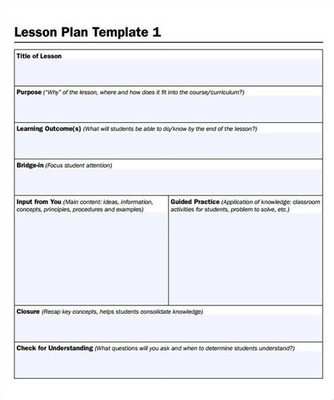 Lesson Plan For Elementary Math