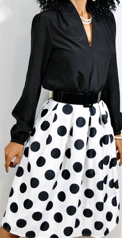 The Black And White Polka Dot Skirt Avenuesixty