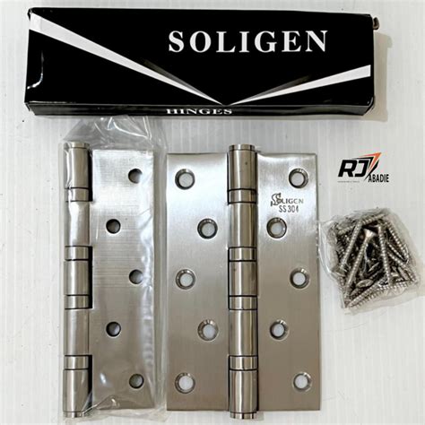 Jual 1SET Engsel Stainless SS304 Bearing Pintu Jendela Tebal SOLIGEN