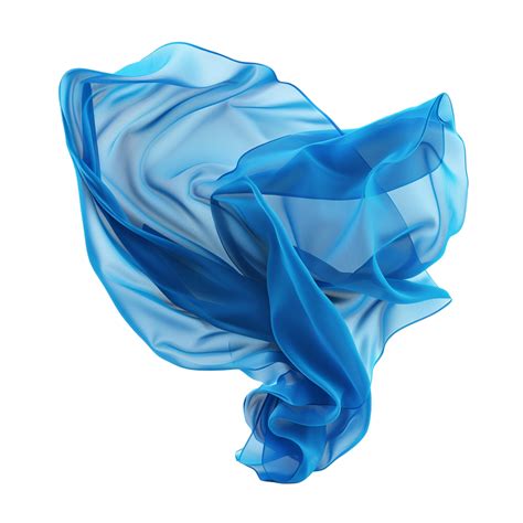 Blue Flying Fabric Isolated On Transparent Background 48720217 PNG