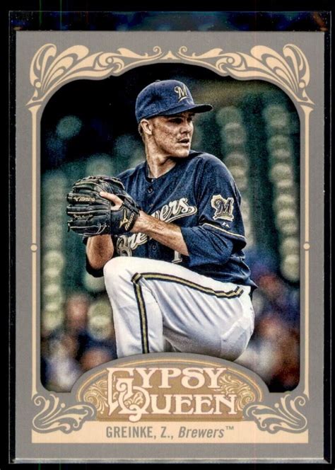 Topps Gypsy Queen Zack Greinke Milwaukee Brewers Ebay