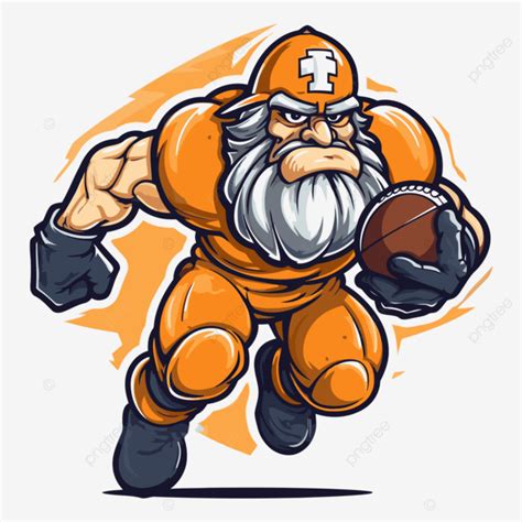 Tennessee Football Vector Sticker Clipart An Old White Beard Running