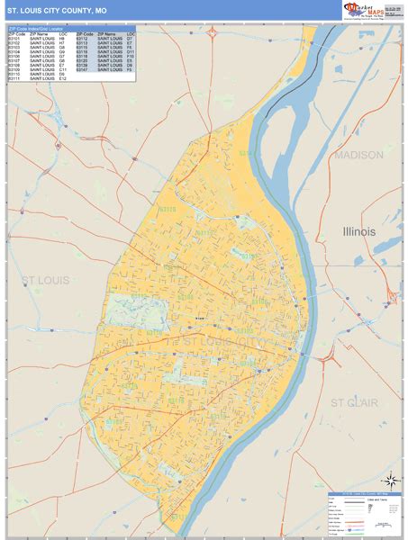 St Louis Area Zip Code Map