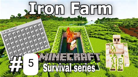 I Build The Best Iron Farm In Minecraft Pe Minecraft Pe Survival