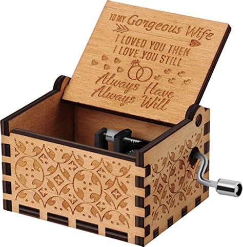 You Are My Sunshine Wood Music Boxes Laser Engraved Vintage Wooden