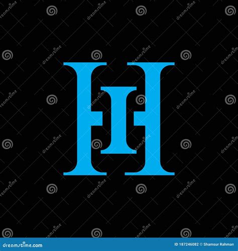 Initial Letter H Logo Or Hh Logo Vector Design Template Stock Vector