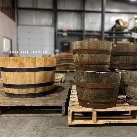 Small Half Whiskey Barrel Planters