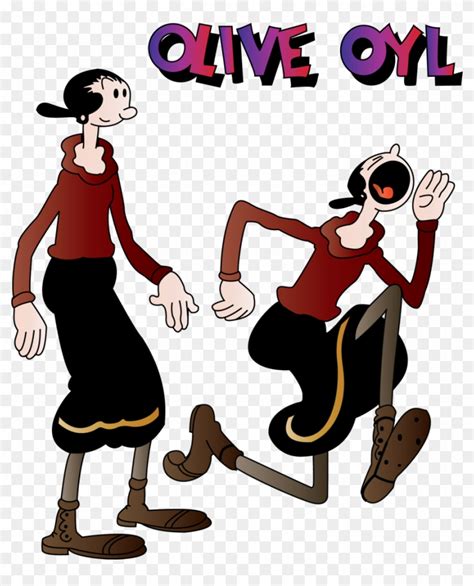 Popeye Olive Oyl - Olive Oil Popeye Running - Free Transparent PNG ...