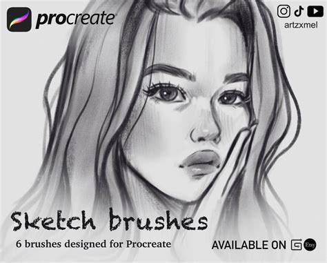 Procreate Sketch Brushes Artzxmel