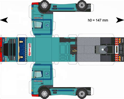 Free Download Paper Model Trucks Trailer Vanrijn Paper Trucks