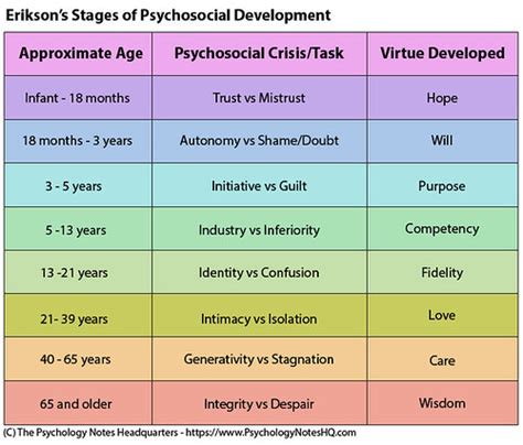 Las Etapas Del Desarrollo Psicosocial De Erik Erikson Mikel