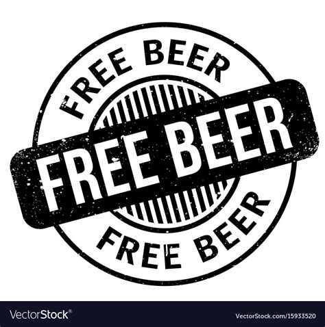 Free beer rubber stamp Royalty Free Vector Image