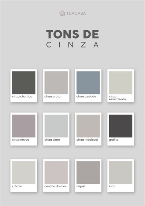 Tons de cinza diferentes opções para usar na decoração da casa Cores