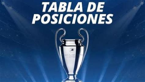 Champions League En Vivo As Van Tablas De Posiciones Y Clasificados A