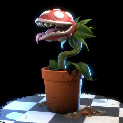 Piranha Plant Re Texture Finished Projects Blender Artists Community