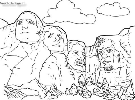 Mount Rushmore Coloring Pages - Free Printable Templates