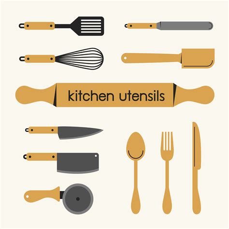 Kitchen Utensils Clipart Black And White