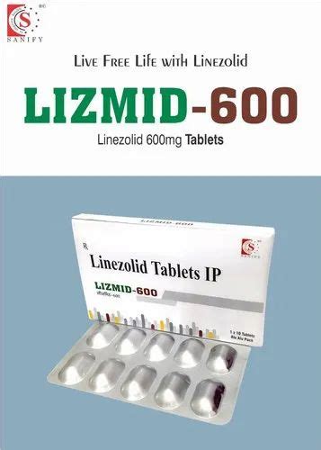 LIZMID 600 Linezolid 600 Mg Tablet Packaging Type Alu Alu Packing At