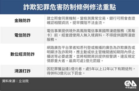 打詐專法三讀通過 高額詐欺最重判12年併科3億罰金 政治 中央社 Cna