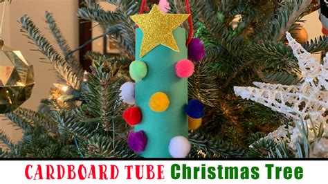 Cardboard Tube Christmas Tree Craft - Happy Toddler Playtime