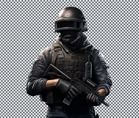 Premium Psd Pubg Game Player Chrachter Isolated On A Transparent