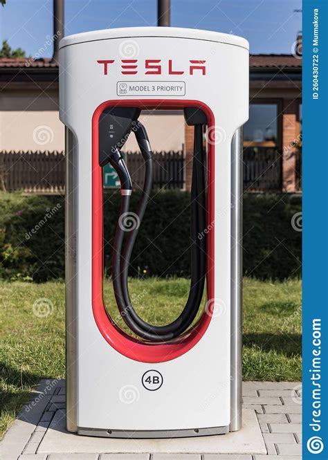 Vestec Czech Republic July Supercharger Tesla Station