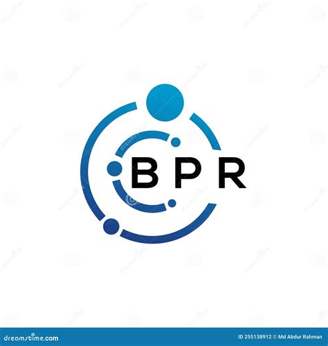 Bpr Letter Logo Design On White Background Bpr Creative Initials