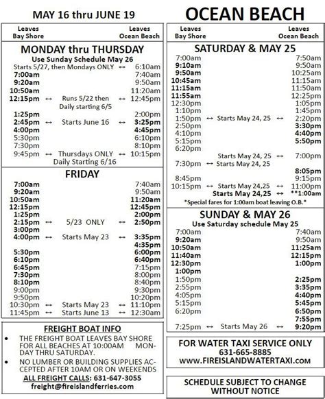 Fire Island Ferry Schedule Estele Tomasine